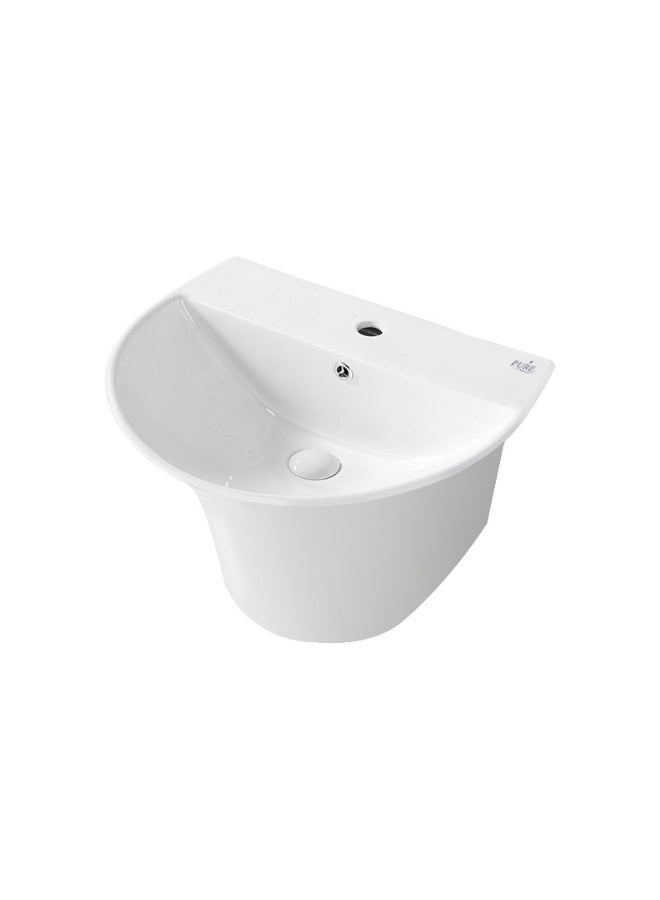 بيور حوض غسيل جداري PURE بتصميم عصري | سيراميك عالي الجودة مع فتحة خلاط - Image 5